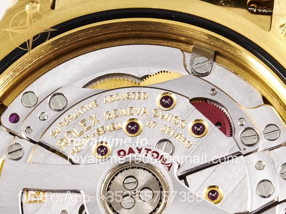 rolex Daytona 126518 YG ARF Black/YG Diamonds Dial on Oysterflex Strap DD4131 V2 (Weighted) - Image 28