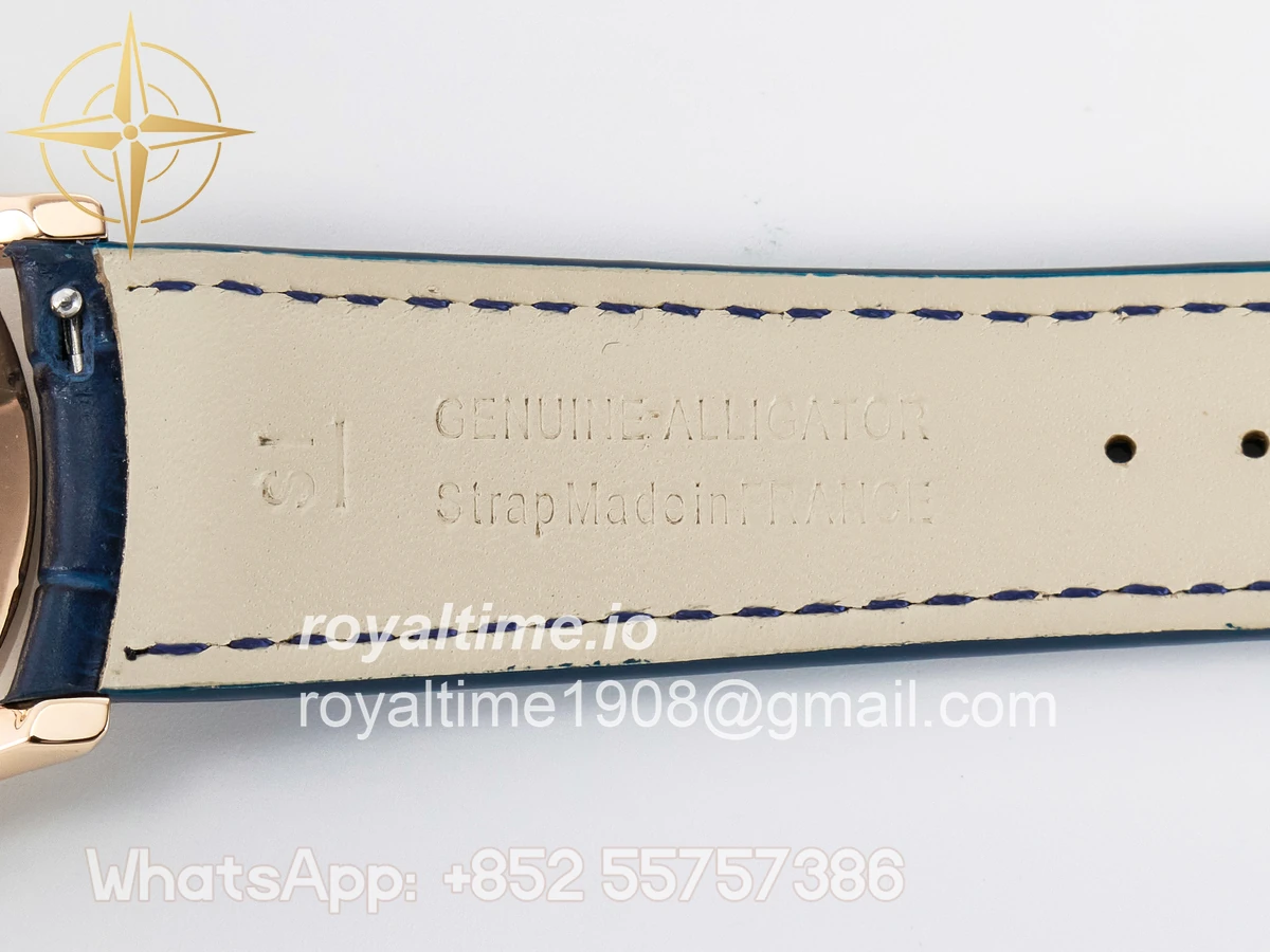 Jaeger-LeCoultre Master Ultra Thin Moon RG Z+F Blue Dial on Blue Leather Strap SA925 - Image 28