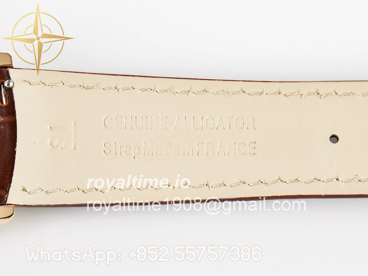 Jaeger-LeCoultre Master Ultra Thin Moon RG Z+F White Dial on Brown Leather Strap A925 - Image 28