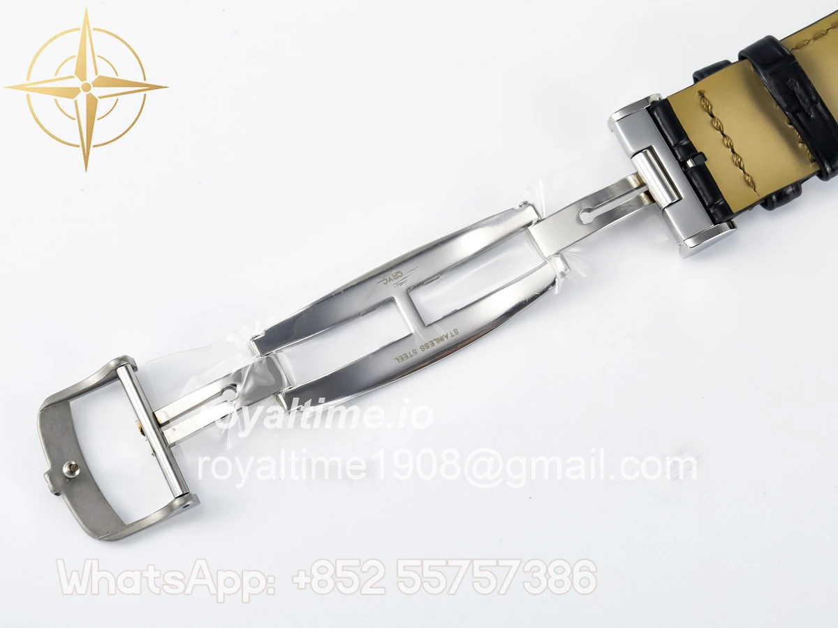 Jaeger-LeCoultre Master Ultra Thin Perpetual Calendar SS V9F Gray Dial Diamonds Bezel on Black Leather Strap A868 V2 - Image 28