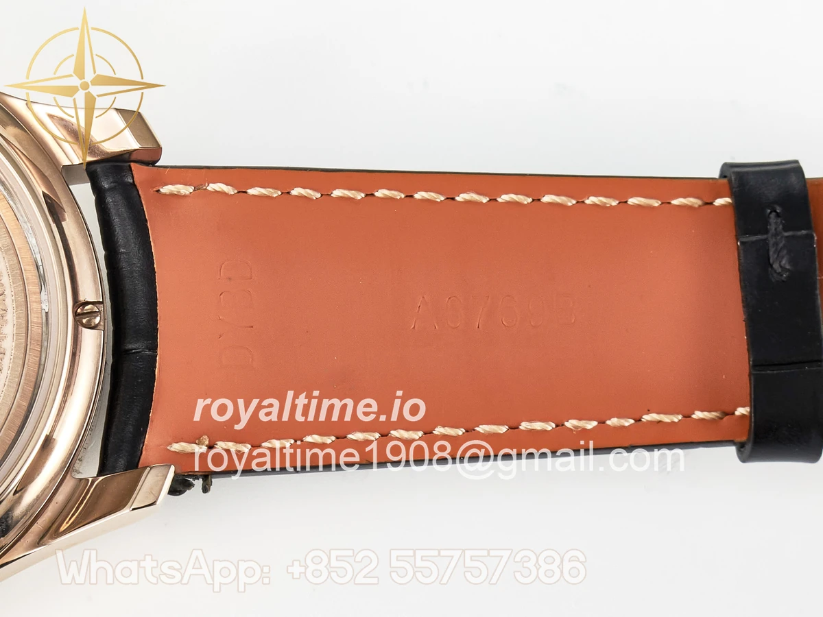 IWC IW5033 Portugieser Perpetual Calendar RG V9F White Dial on Black Leather Strap A52610 - Image 28