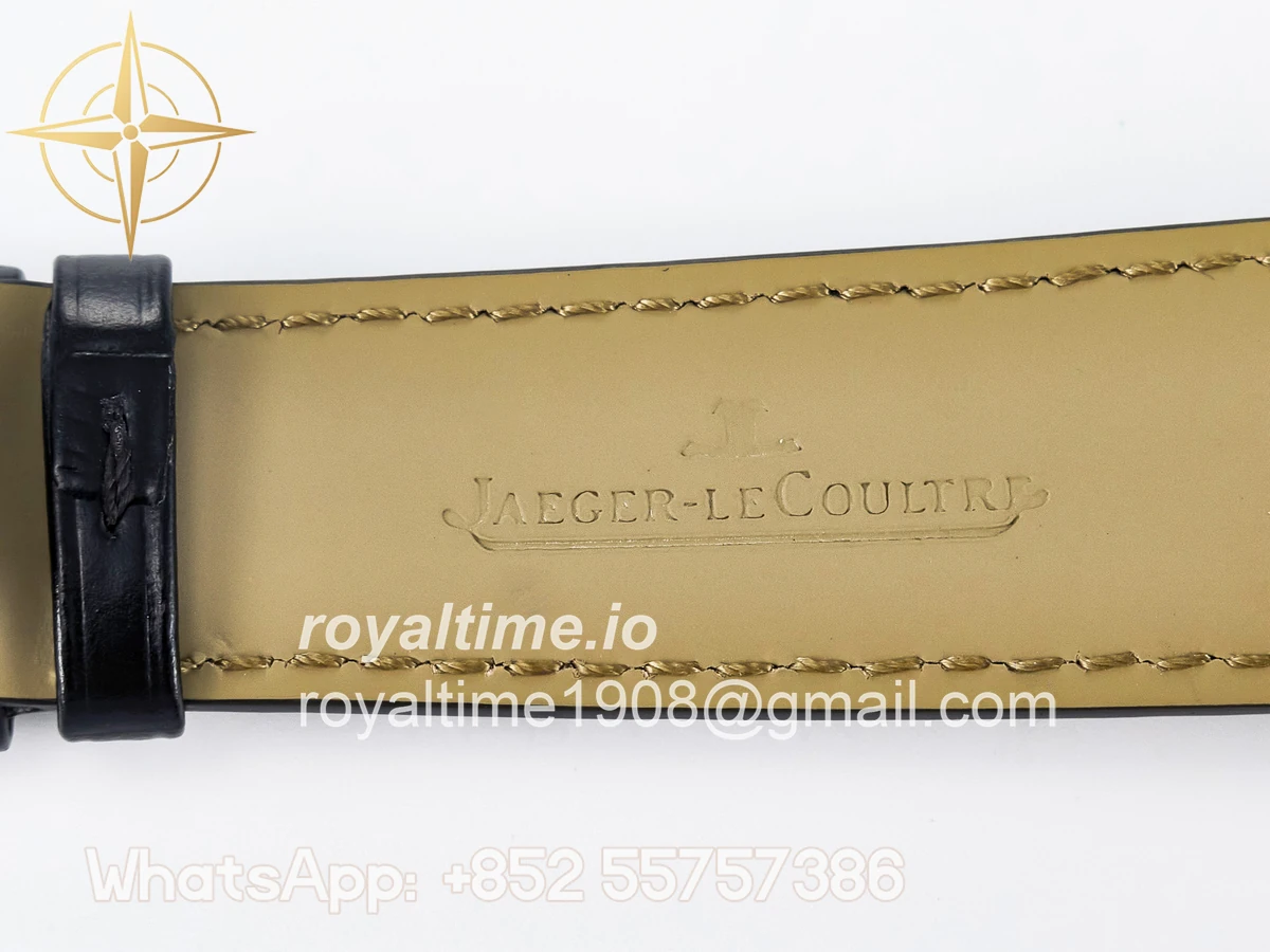 Jaeger-LeCoultre Master Ultra Thin Perpetual Calendar SS V9F Black Dial on Black Leather Strap A868 V2 - Image 29