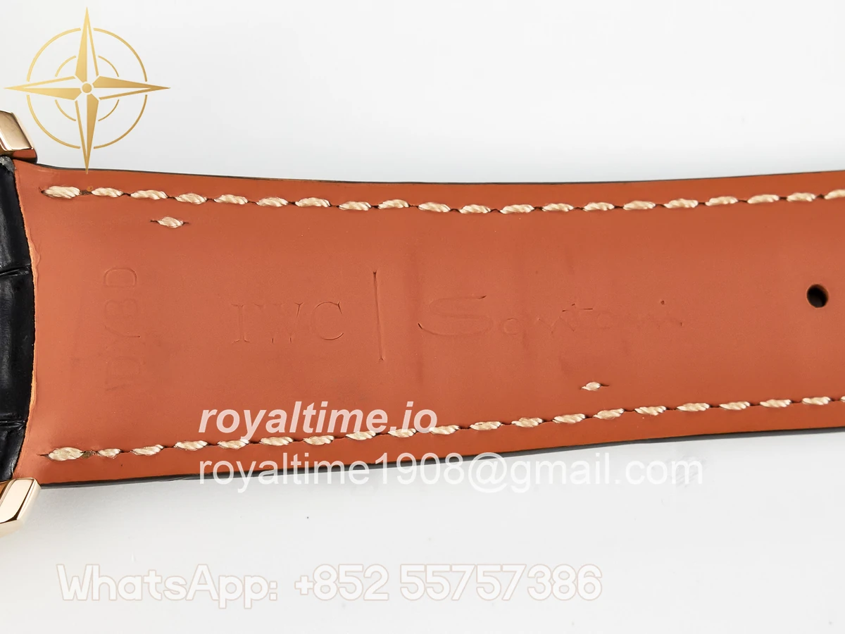 IWC IW5033 Portugieser Perpetual Calendar RG V9F White Dial on Black Leather Strap A52610 - Image 29