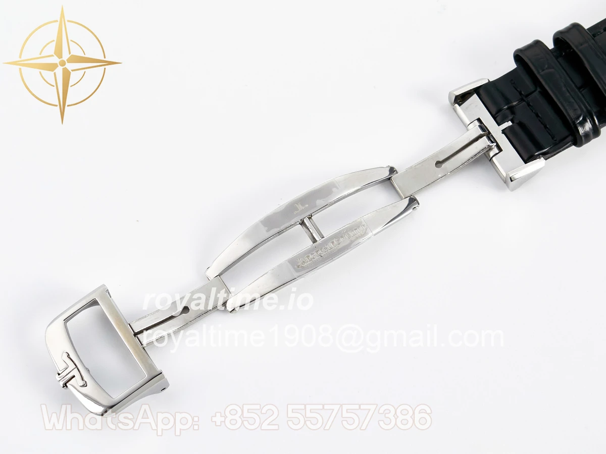 Jaeger-LeCoultre Master Ultra Thin Moon 1368420 SS Z+F Black Dial on Black Leather Strap SA925 - Image 30