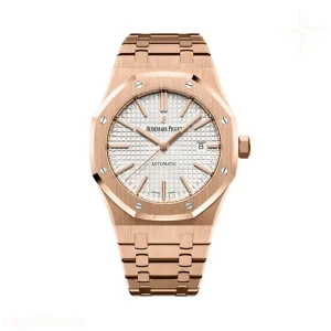 Audemars Piguet Royal Oak 15400 41mm APSF Rose Gold White Dial Textured Dial on Rose Gold Bracelet SA/SH3120 Super Clone V5