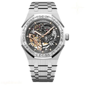 Audemars Piguet Royal Oak Openworked 15412 41mm THBF Stainless Steel Diamond Bezel on Stainless Steel Bracelet SA3132 V3