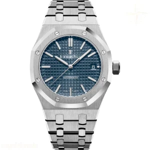 Audemars Piguet Royal Oak 15450 37mm ZF Stainless Steel Blue Textured Dial on Stainless Steel Bracelet SA3120 Super Clone V5