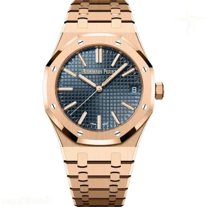 Audemars Piguet Royal Oak 15510 41mm DDF Rose Gold Blue Dial on Rose Gold Bracelet DD4302 Super Clone (Gain Weight)
