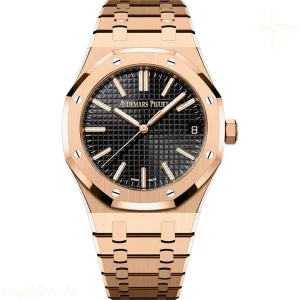 Audemars Piguet Royal Oak 15510 41mm DDF Rose Gold Black Dial on Rose Gold Bracelet DD4302 Super Clone (Gain Weight)
