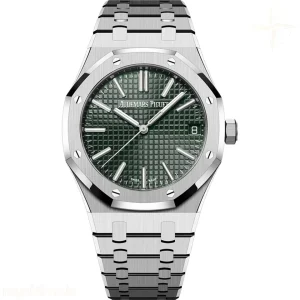 Audemars Piguet Royal Oak 15510 41mm APSF Stainless Steel Green Dial Textured Dial on Stainless Steel Bracelet SA/SH4302 (Free Sprung) Super Clone V5