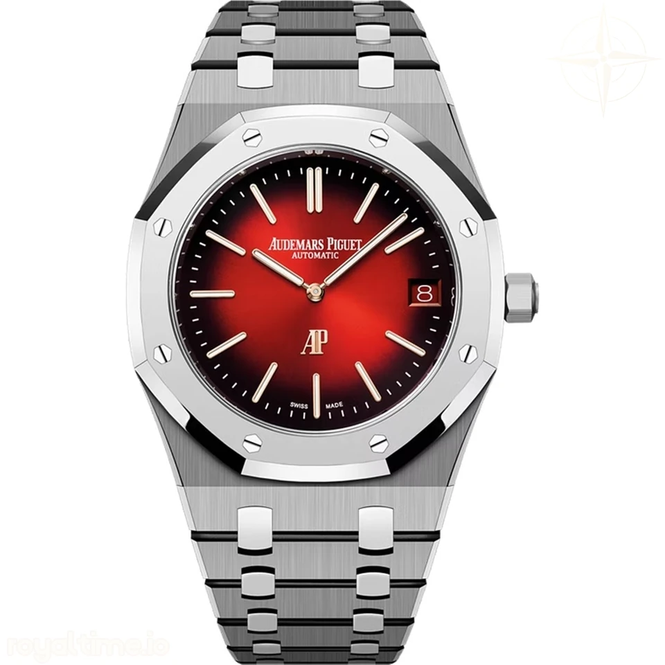 Audemars Piguet Royal Oak 16202XT 39mm ZF Titanium Red Dial on Bracelet A7121