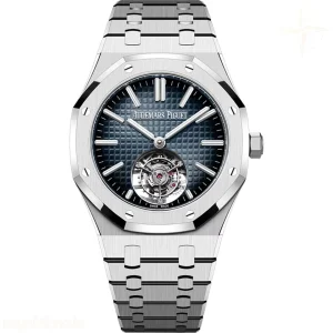 Audemars Piguet Royal Oak Tourbillon BBSF Stainless Steel Blue Sunburst Tapisserie Dial on Stainless Steel Bracelet