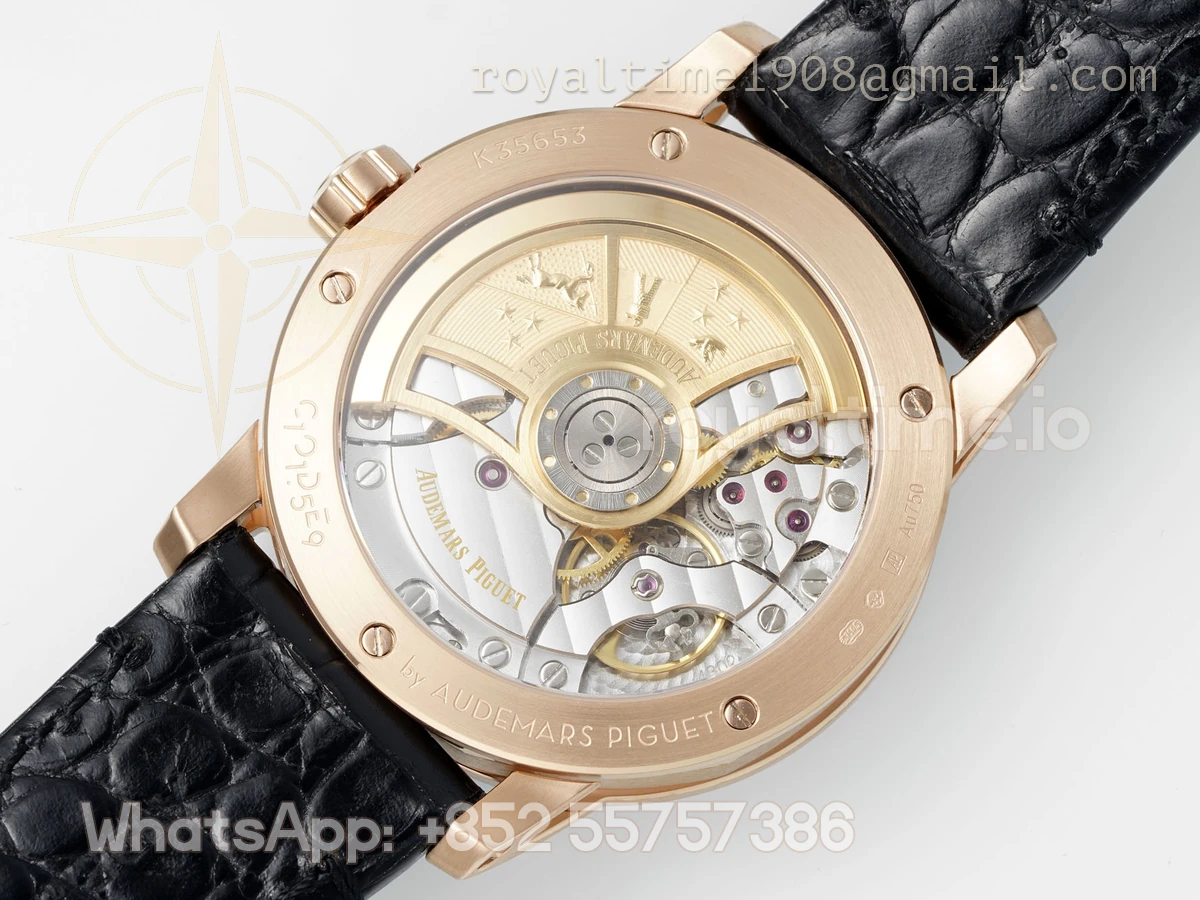 Audemars Piguet Code 11.59 15210 APSF Rose Gold Black Dial on Leather Strap A4302 - Image 8