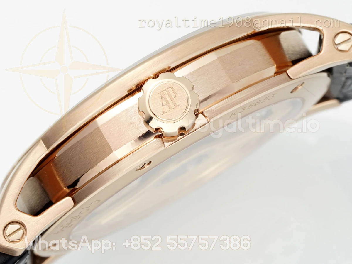 Audemars Piguet Code 11.59 15210 APSF Rose Gold Black Dial on Leather Strap A4302 - Image 9