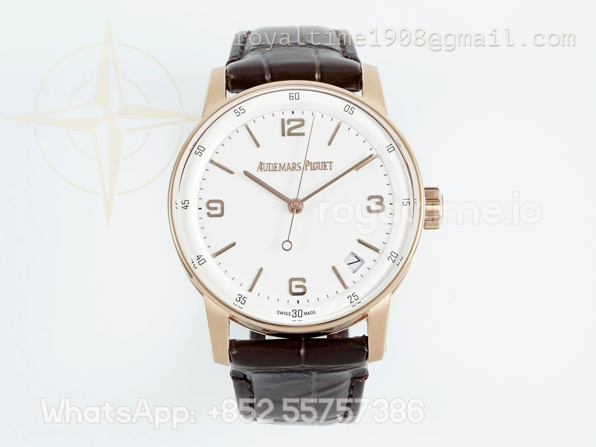 Audemars Piguet Code 11.59 15210 APSF Rose Gold White Dial on Leather Strap A4302 - Image 2