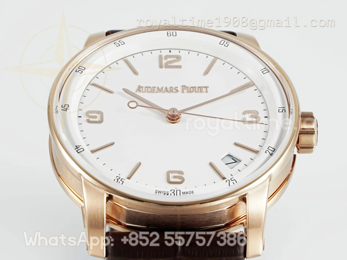 Audemars Piguet Code 11.59 15210 APSF Rose Gold White Dial on Leather Strap A4302 - Image 3