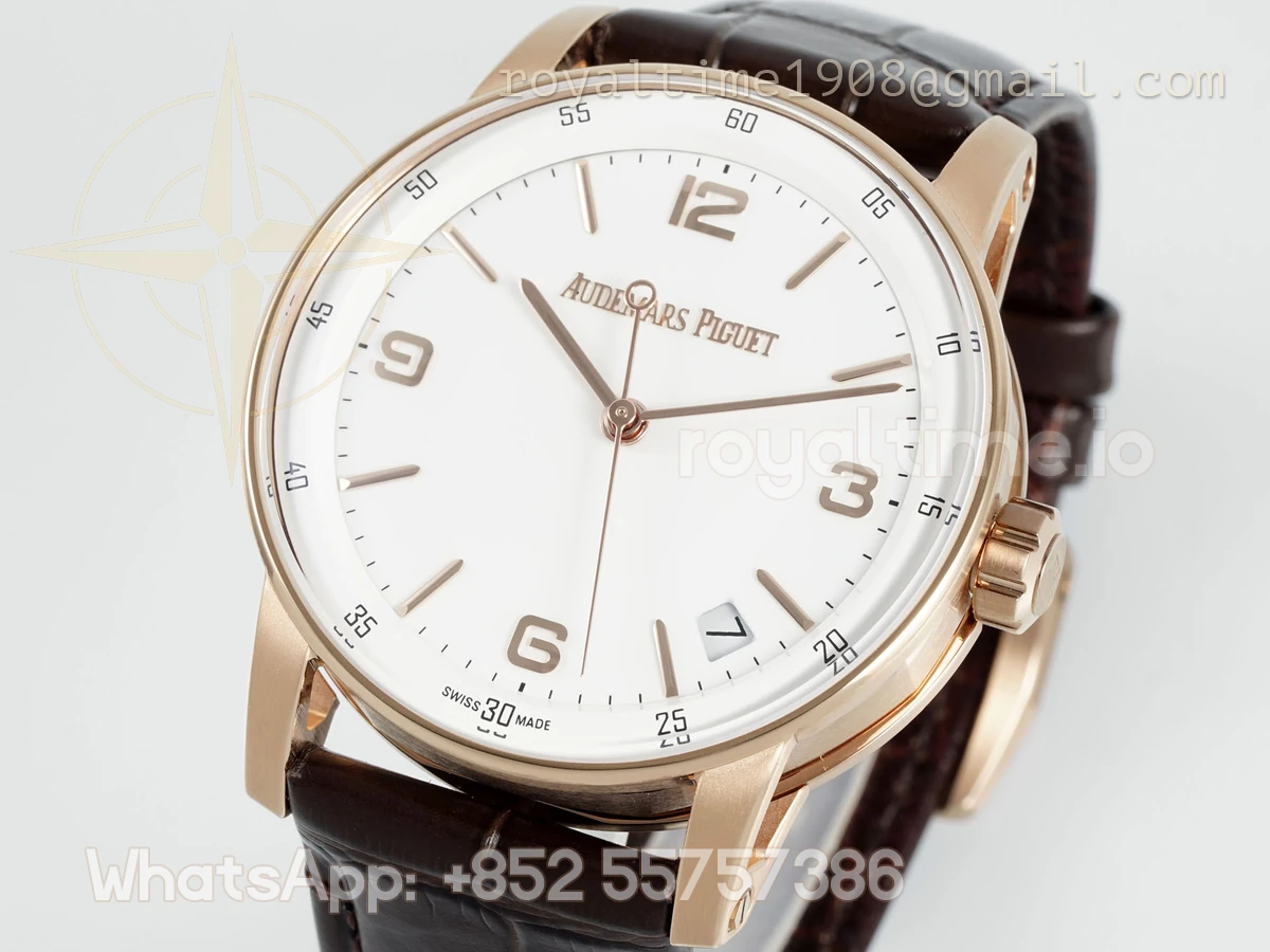 Audemars Piguet Code 11.59 15210 APSF Rose Gold White Dial on Leather Strap A4302 - Image 5