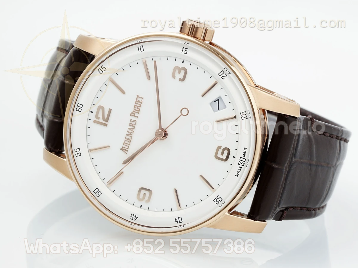 Audemars Piguet Code 11.59 15210 APSF Rose Gold White Dial on Leather Strap A4302 - Image 6