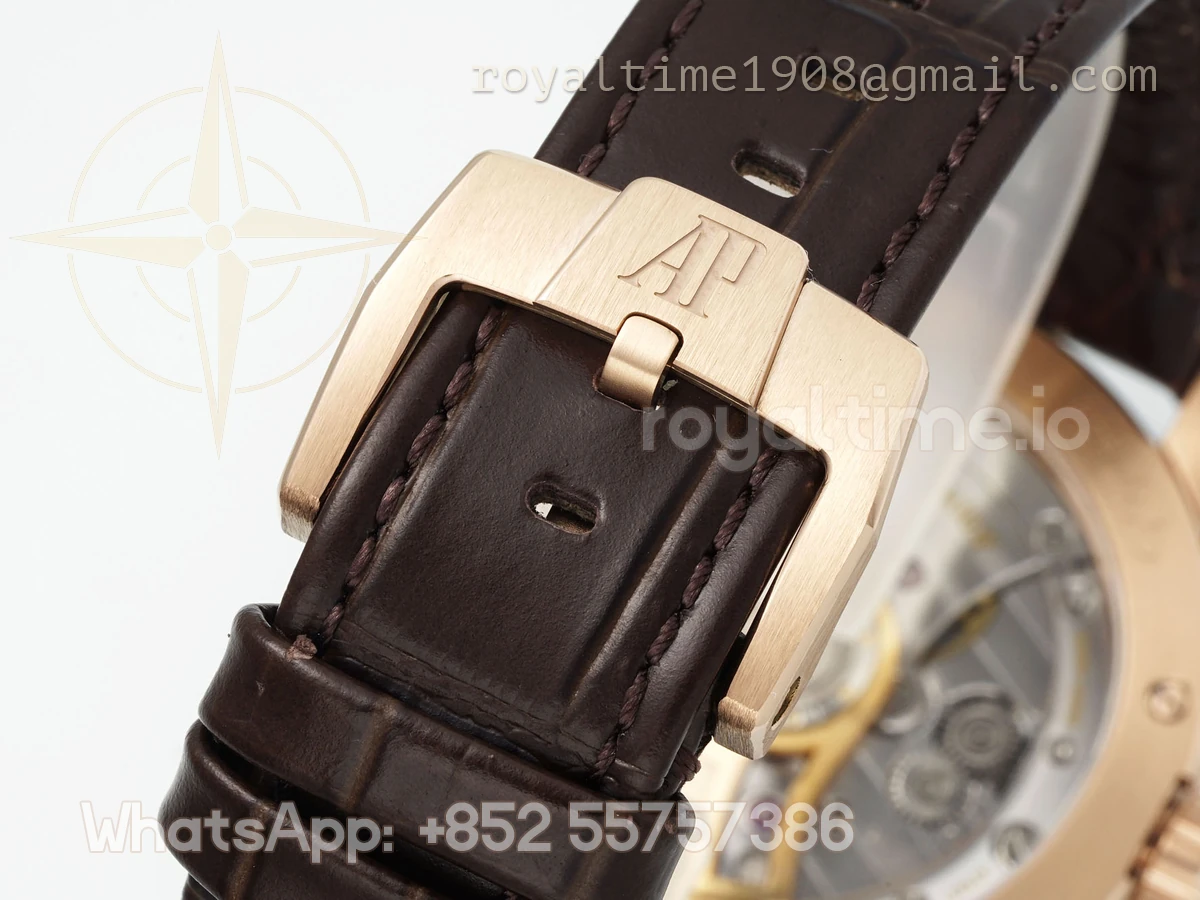 Audemars Piguet Code 11.59 15210 APSF Rose Gold White Dial on Leather Strap A4302 - Image 7