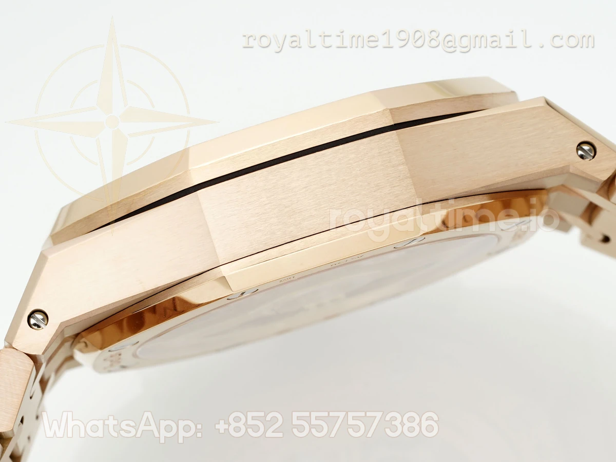 Audemars Piguet Royal Oak Chronograph 26240 APSF Rose Gold Frosted Blue Dial on Rose Gold Bracelet SA/SH4401 Super Clone V5 - Image 9