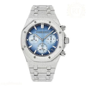 Audemars Piguet Royal Oak Chronograph 26240 APSF Stainless Steel Frosted Blue Dial Stick Markers SA/SH4401