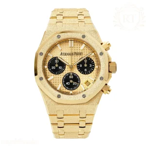 Audemars Piguet Royal Oak Chronograph 26240 APSF Yellow Gold Frosted Stick Markers SA/SH440 (Free Sprung)
