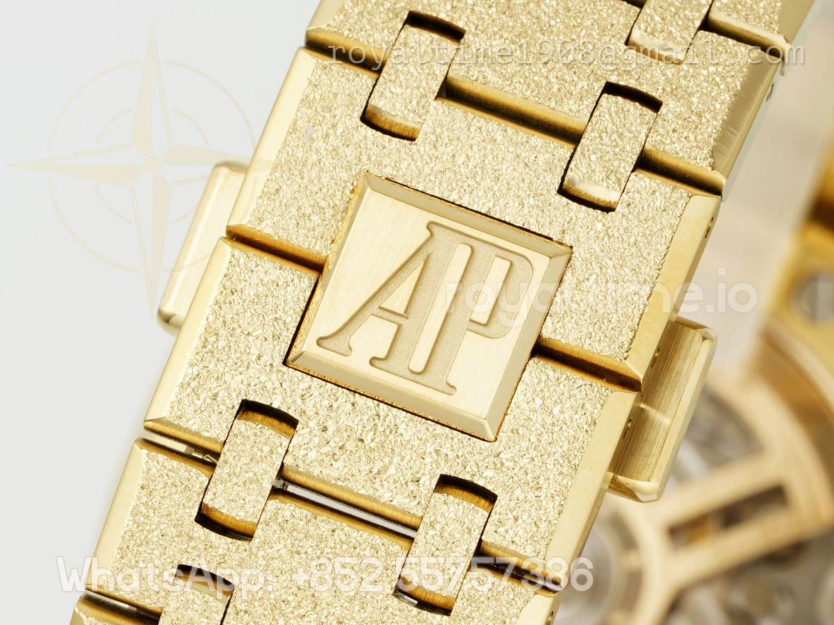 Audemars Piguet Royal Oak Chronograph 26240 APSF Yellow Gold Frosted Stick Markers SA/SH440 (Free Sprung) - Image 7