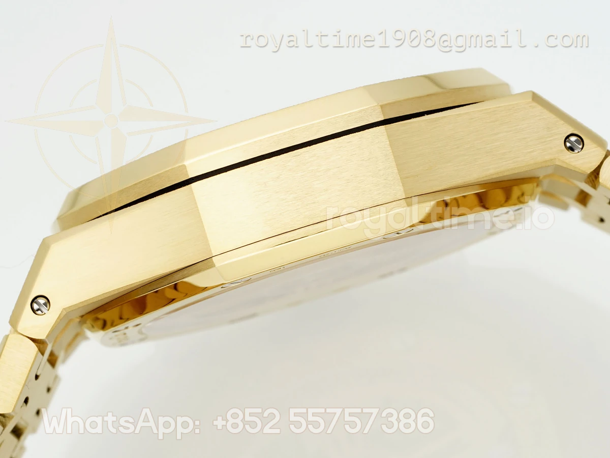 Audemars Piguet Royal Oak Chronograph 26240 APSF Yellow Gold Frosted Stick Markers SA/SH440 (Free Sprung) - Image 9