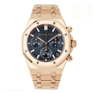 Audemars Piguet Royal Oak Chronograph 26240 APSF Rose Gold Blue Dial on Rose Gold Bracelet SA/SH4401 Super Clone V5
