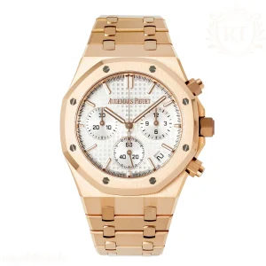 Audemars Piguet Royal Oak Chronograph 26240 APSF Rose Gold Silver Dial on Rose Gold Bracelet SA/SH4401 Super Clone V5