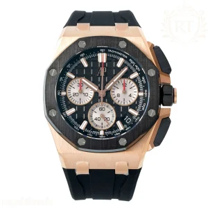 Audemars Piguet Royal Oak Offshore 26420RO 43mm APSF Rose Gold Black Dial on Rubber Strap SA/SH4401 Super Clone V5