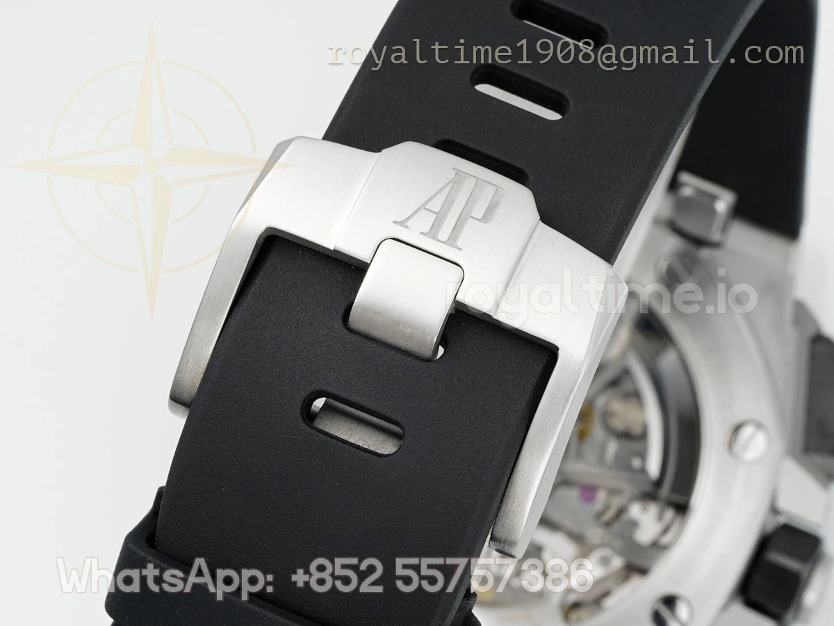 Audemars Piguet Royal Oak Offshore 26420 APSF Stainless Steel Blue Dial Stick Markers on Rubber Strap SA/SH4401 - Image 2