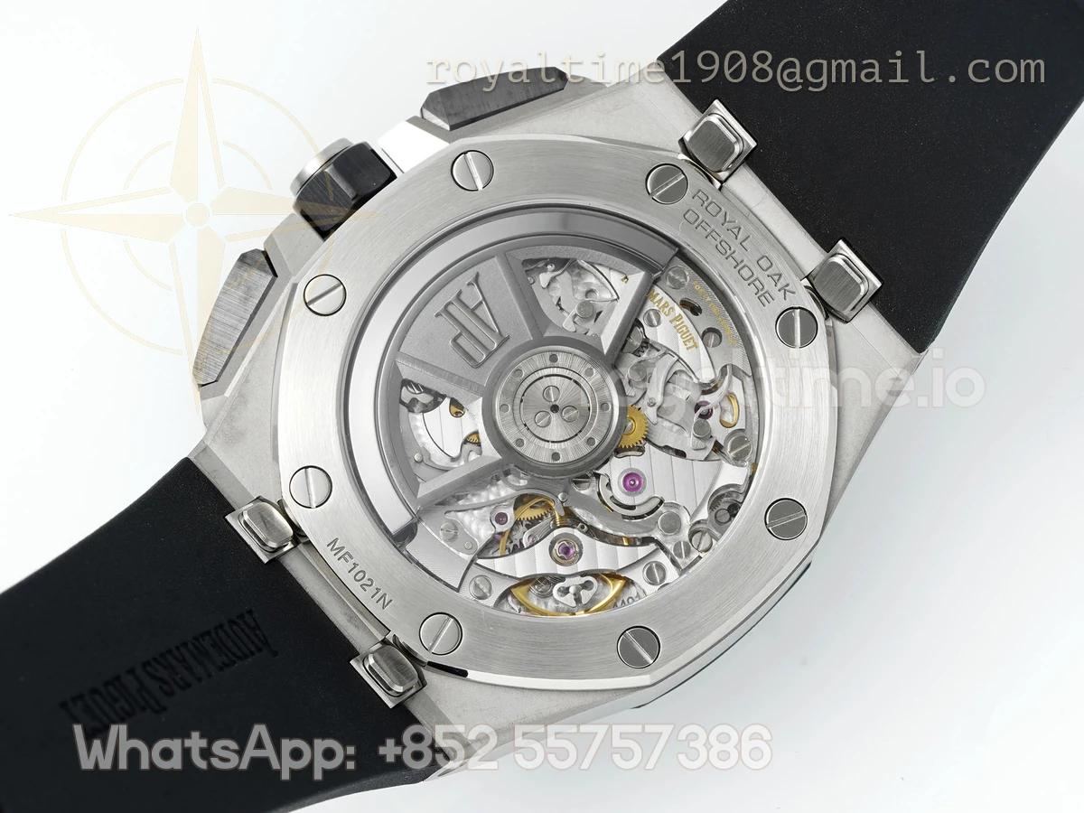 Audemars Piguet Royal Oak Offshore 26420 APSF Stainless Steel Blue Dial Stick Markers on Rubber Strap SA/SH4401 - Image 3