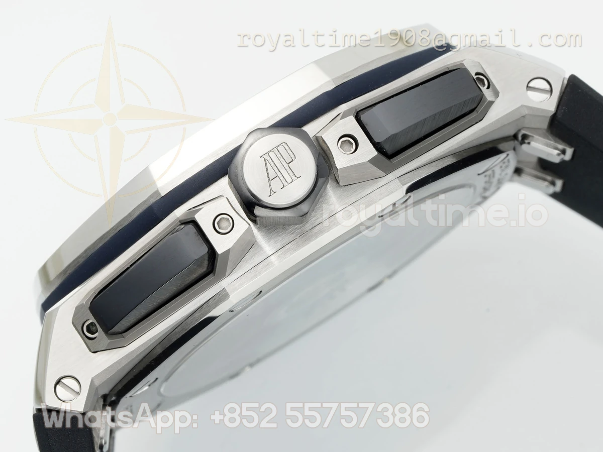 Audemars Piguet Royal Oak Offshore 26420 APSF Stainless Steel Blue Dial Stick Markers on Rubber Strap SA/SH4401 - Image 9