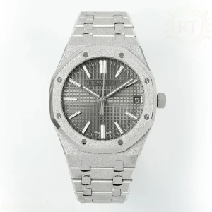 Audemars Piguet Royal Oak 15510 41mm APSF Stainless Steel Frosted Gray Dial Textured Dial on Stainless Steel Bracelet SA4302 Super Clone V5