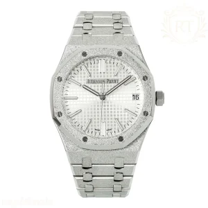 Audemars Piguet Royal Oak 15510 41mm APSF Stainless Steel Frosted Silver Dial Textured Dial on Stainless Steel Bracelet SA4302 Super Clone V5