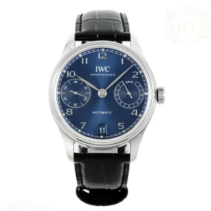 IWC PORTUGIESER SERIES IW501704 42mm APSF Stainless Steel Blue Dial Numeric Markers on Leather Strap A52010