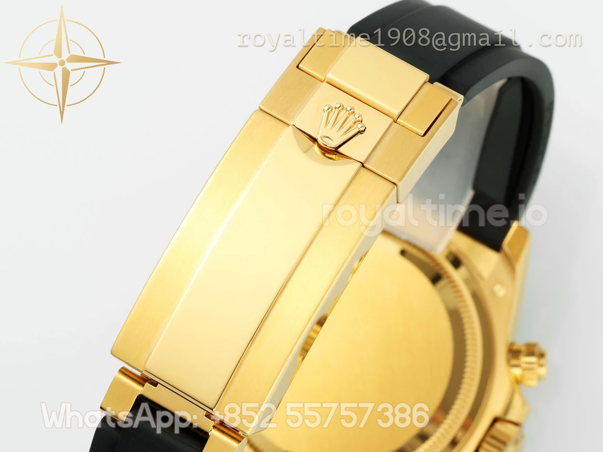 Cosmograph Daytona 126518LN APSF Yellow Gold Champagne Dial Stick Markers on Oysterflex Strap SH4131 (Gain Weight) - Image 7