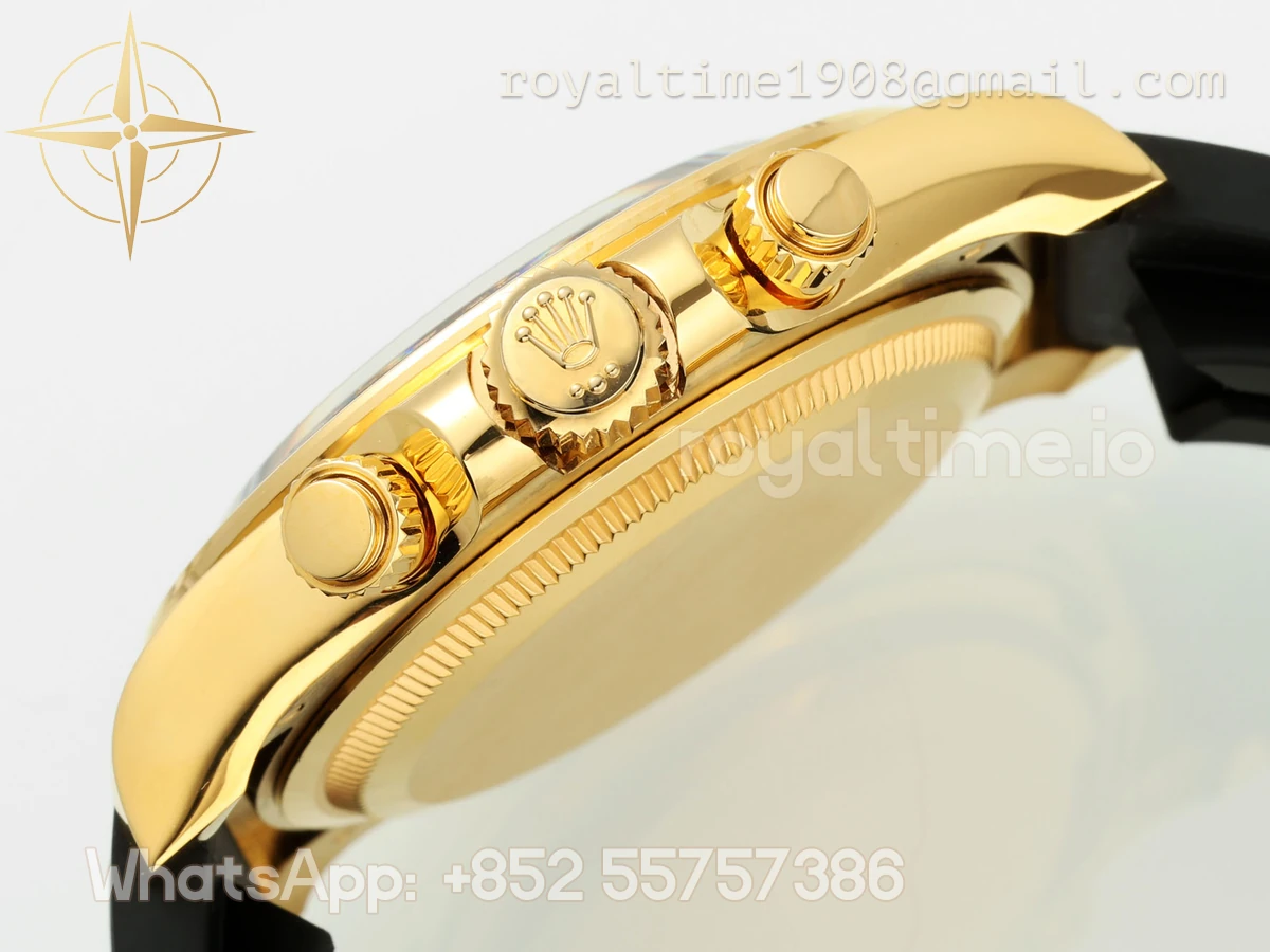 Cosmograph Daytona 126518LN APSF Yellow Gold Champagne Dial Stick Markers on Oysterflex Strap SH4131 (Gain Weight) - Image 8