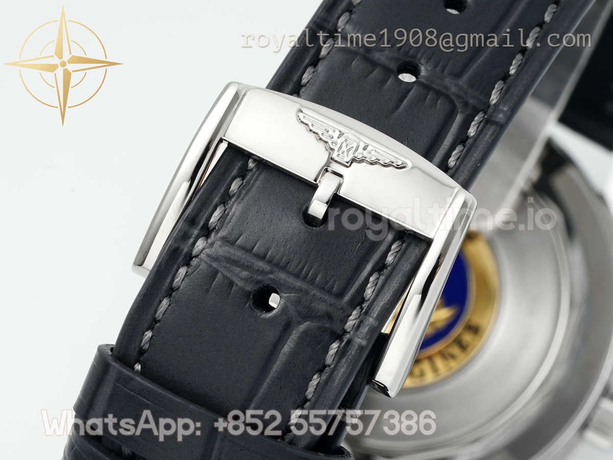Longines APSF Flagship Heritage Moonphase SS White Dial on Black Leather Strap A2892 Super Clone - Image 7