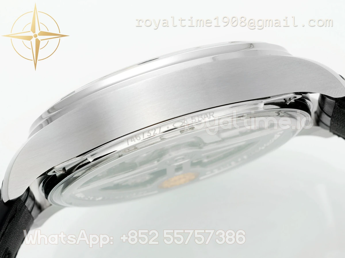 IWC Portugieser IW501701 42mm APSF SS White Dial Numeric Markers on Black Leather Strap A52010 - Image 4