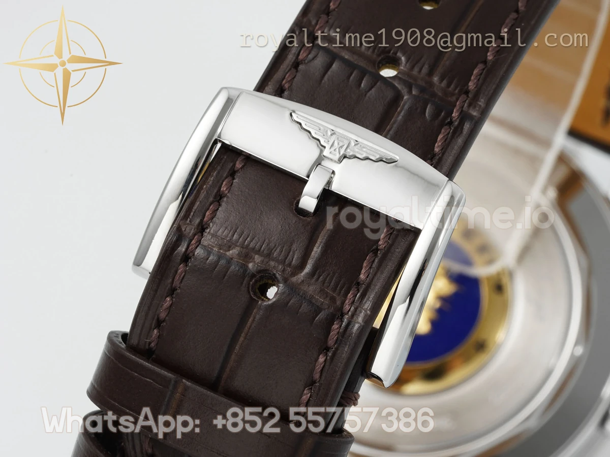 Longines APSF Flagship Heritage Moonphase Silver YG Dial on Brown Leather Strap A2892 - Image 7