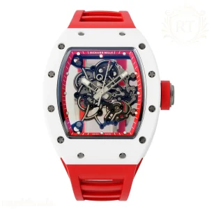 Richard Mille Richard Mille RM055 APSF White Ceramic Red inner Bezel on Rubber Strap Super Clone V2 RMUL2