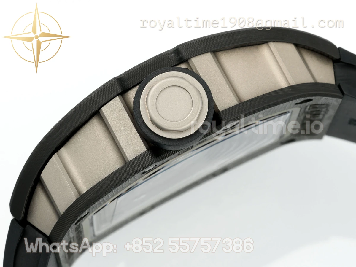 RICHARD MILLE RM055 APSF NTPT White inner Bezel on Black Rubber Strap Super Clone V2 RMUL2 - Image 3