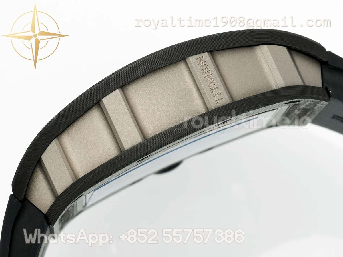 RICHARD MILLE RM055 APSF NTPT White inner Bezel on Black Rubber Strap Super Clone V2 RMUL2 - Image 4
