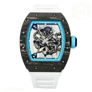 Richard Mille Richard Mille RM055 APSF NTPT Blue inner Bezel Blue Crown on White Rubber Strap Super Clone V2 RMUL2