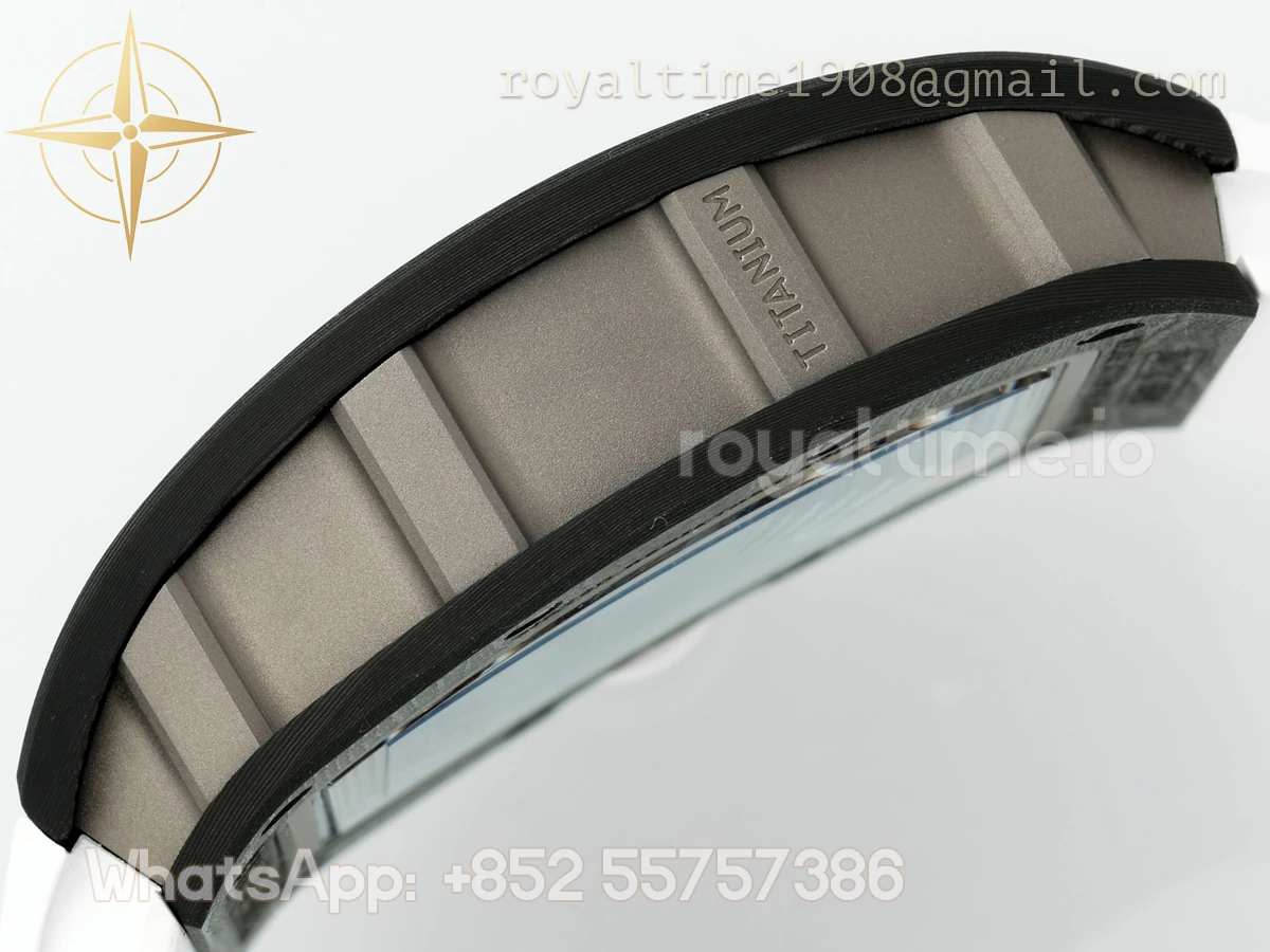 Richard Mille Richard Mille RM055 APSF NTPT White inner Bezel White Crown on White Rubber Strap Super Clone V2 RMUL2 - Image 9