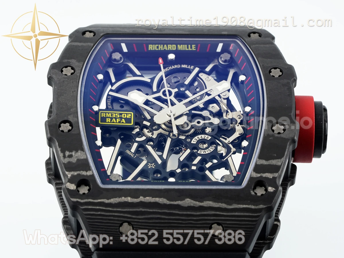 Richard Mille RM035-02 APSF Black Rubber Strap (Free Sprung) RMAL1 Super Clone V3 - Image 5