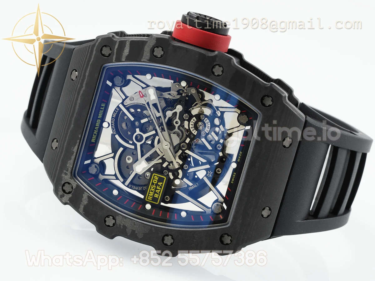 Richard Mille RM035-02 APSF Black Rubber Strap (Free Sprung) RMAL1 Super Clone V3 - Image 6