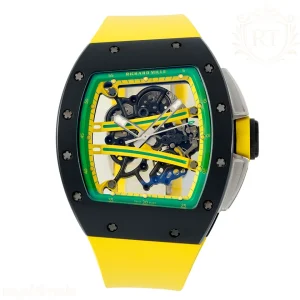Richard Mille RM61-01 RM061 APSF Black Ceramic Green/Yellow inner Bezel on Yellow Rubber Strap Super Clone V2 RMUL2